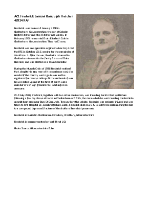 A preview of a PDF biography for Fletcher, Frederick Samuel Randolph